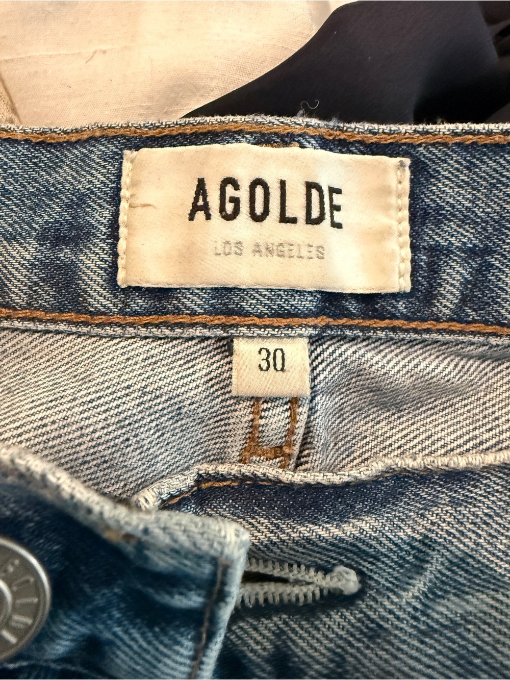 AGOLDE Fran Low Slung Straight Jeans Tag 30 Low Waist 36 - Picture 6 of 8